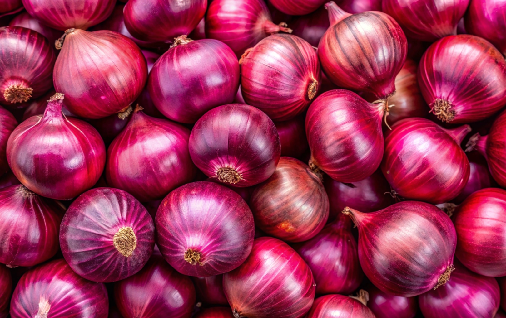 Fresh red premium onions ready for export